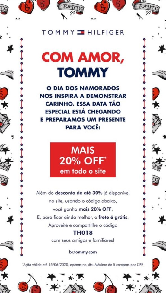 Cupom de Desconto Especial Tommy Hilfiger